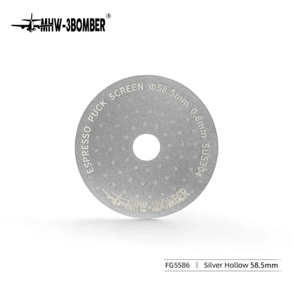 MHW-3BOMBER 51/53/58.5mm Espresso Puck Screen Double-Layer Metal Coffee Reusable Filter