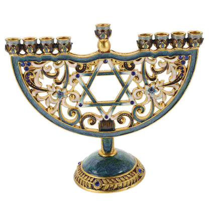 Skanto | Auriona Menorah Candlestick | Chanukah Candlestick & Table Decoration | Wedding & Holiday Decoration | Luxurious Elegance