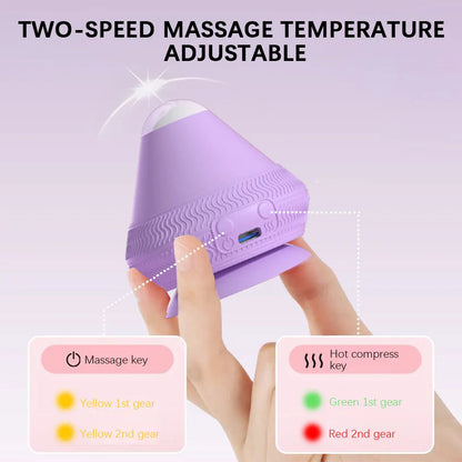 Skanto Skanto | FlexiVibe Massage Ball | USB Rechargeable | Heat & Vibration Therapy | Silicone | Portable & Self-Adhesive