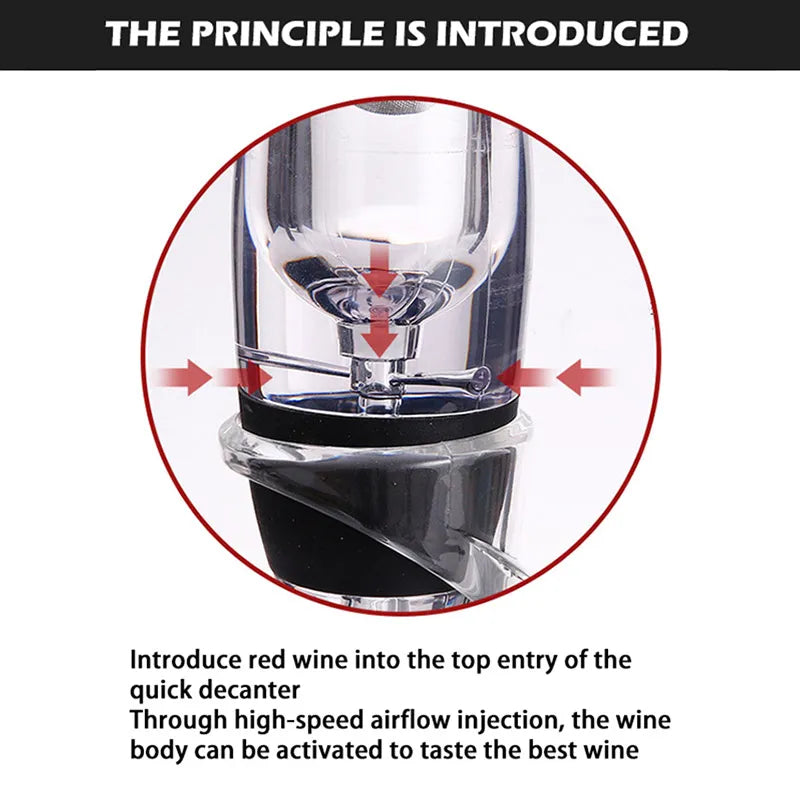 Skanto | Wine Carafe, Decanter, Pourer, Filter Set, Air Purifier, Stand Diffuser, Airer, Strainer, Aerator, Wine for Living Room Bar Kitchen