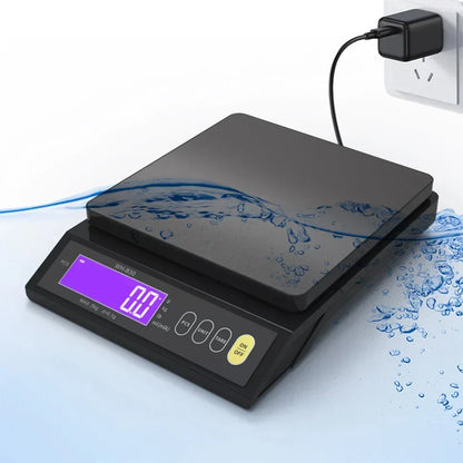 Karnz | 5 kg/0.1 g and 10 kg/1 g digital electronic kitchen scale, LCD display, fully waterproof stainless steel weighing tool for baking