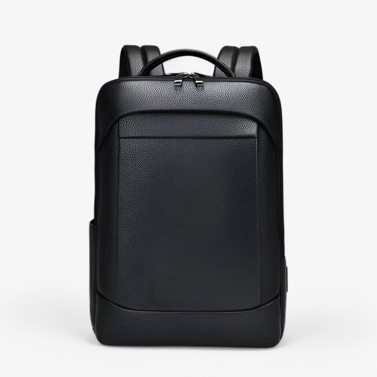 Skanto | Elegant Leather Backpack for Men/Women with USB Port for Laptop and Everyday Use, 15.6 Inch, Black