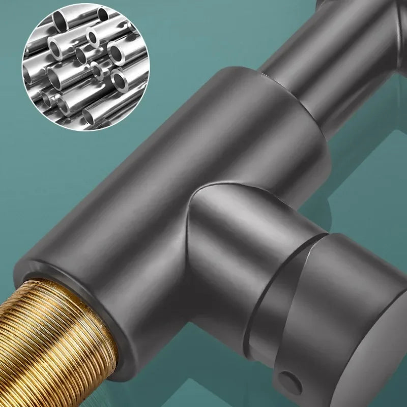 VIvolux | Splash-proof mechanical universal swivel arm faucet
