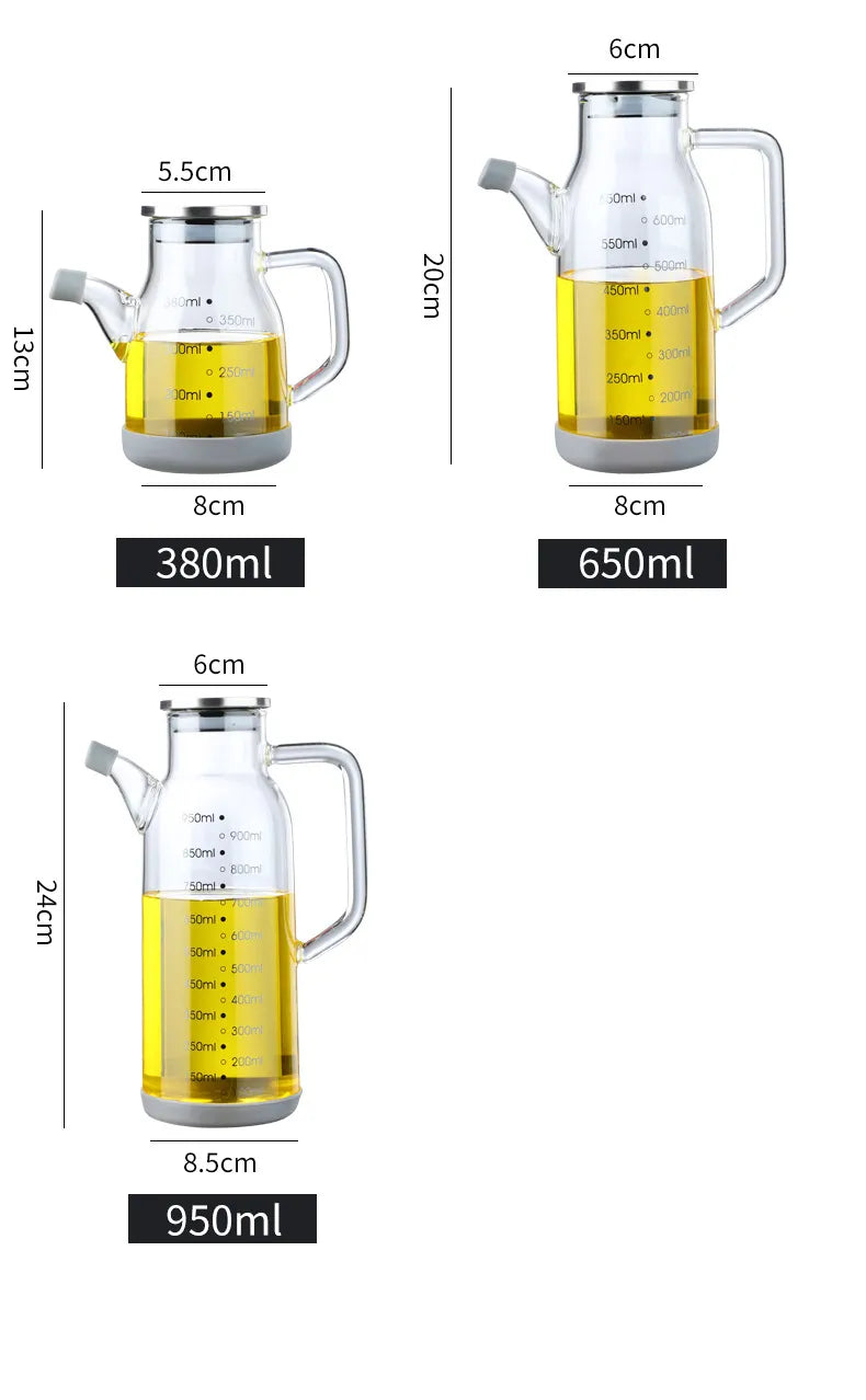 BowLift | Pure Glass Measuring Scale Oil Dispenser  Bottle
