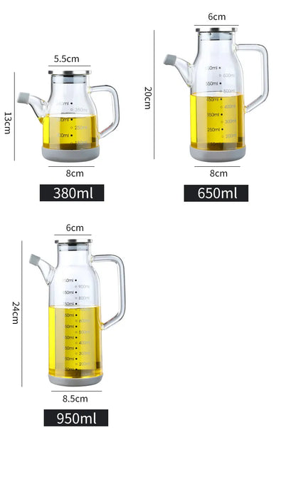 BowLift | Pure Glass Measuring Scale Oil Dispenser  Bottle