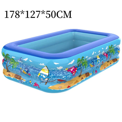 BowLift | Luftolino Inflatable Children's Paddling Pool | 110–180 cm | Extra Thick PVC | Cartoon Design for Garden & Balcony