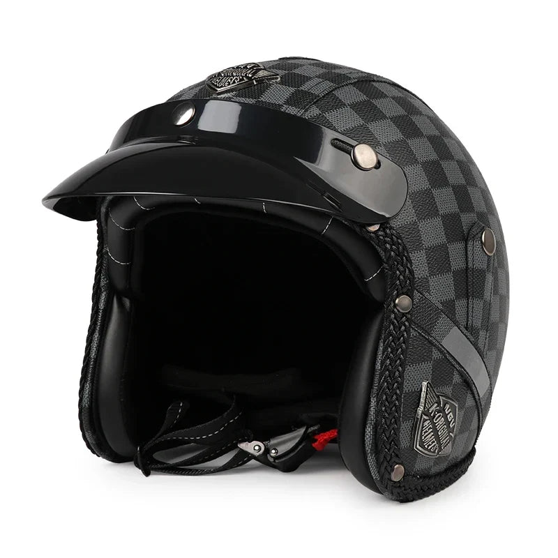 BowLift | Retro Motorcycle Helmet – Kael – (Open Face 3/4)