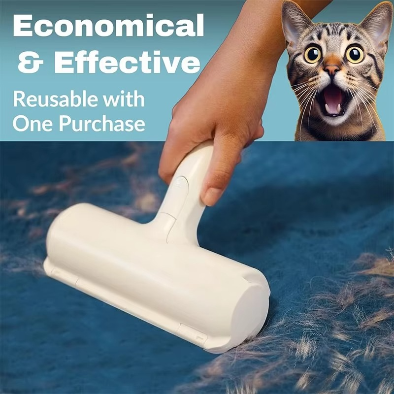 BowLift | Reusable Pet Hair Removal Mitt and Self-Cleaning Roller Set for Furniture, Couch, and Carpet