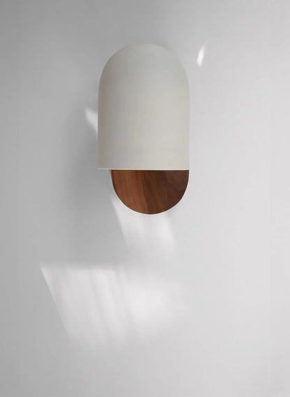 BowLift | TimberSoul – Wabi-Sabi Walnut Wall Lamp for Natural Ambience