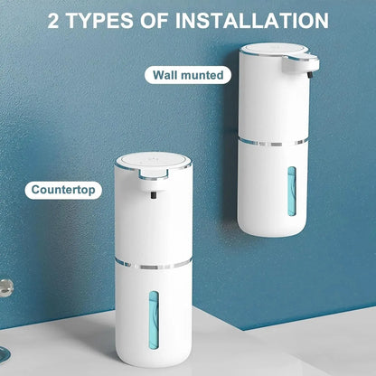 Skanto | Smart 380ml Touchless Foam Soap Dispenser - USB Rechargeable, 4-Level Foam Volume Adjustment