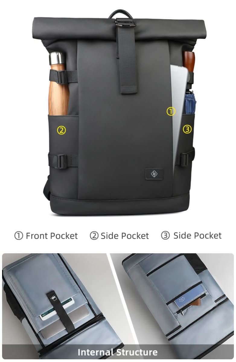 Skanto | Expandable Outdoor Backpack with Large Volume and Laptop Compartment