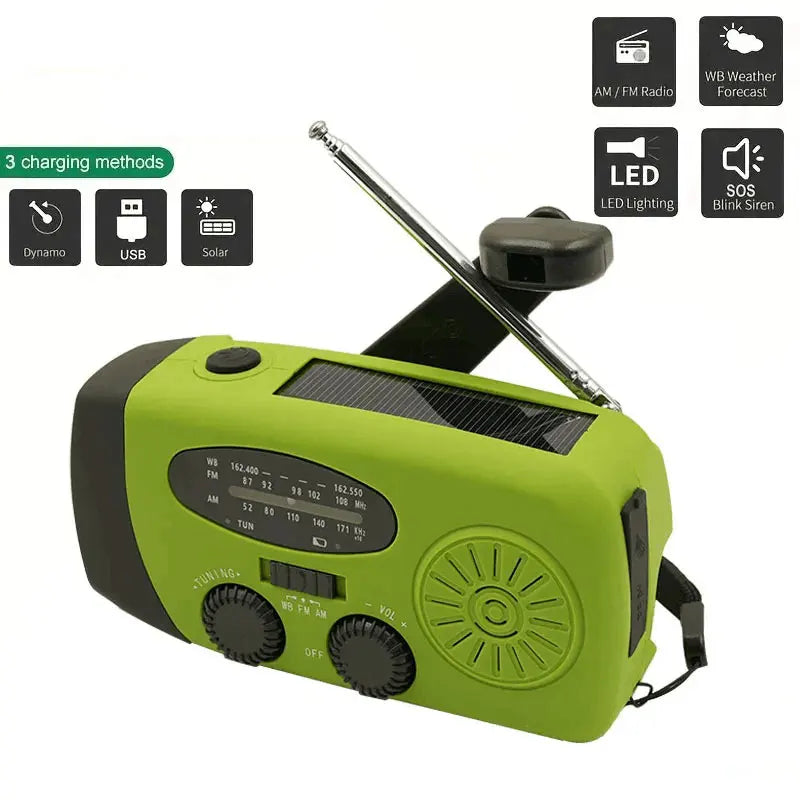 Emergency solar radio
