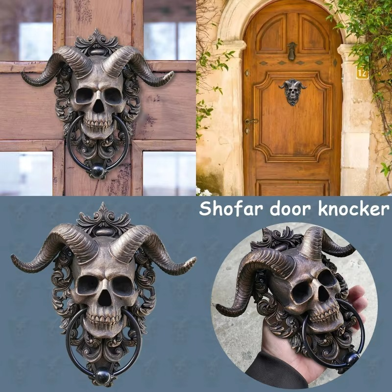 BowLift | Resin Gothic Goat Skull Door Knocker