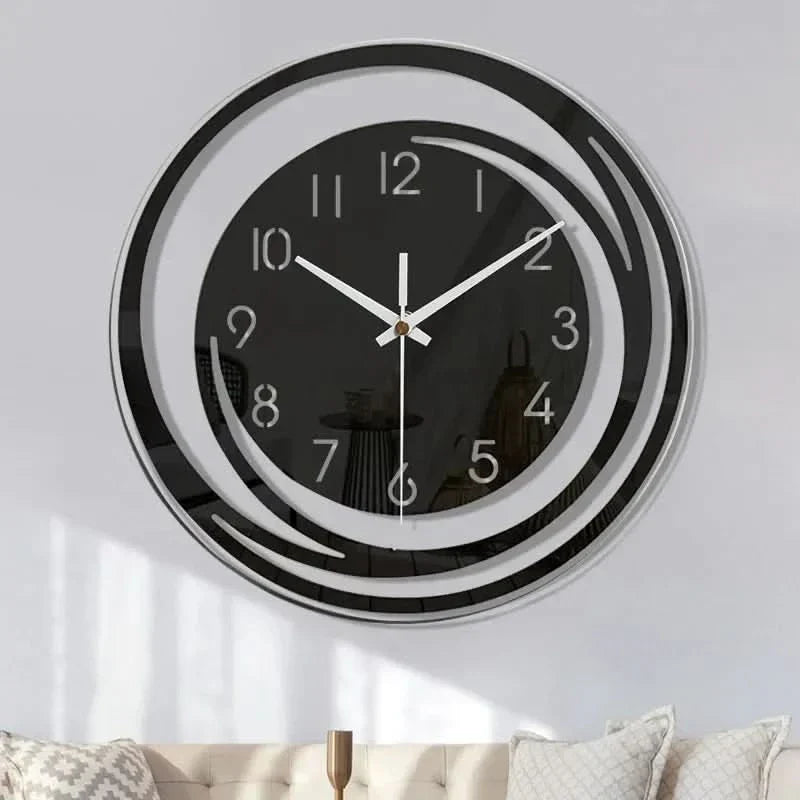 Skanto | Black Acrylic Wall Clock – Modern Scandinavian Design