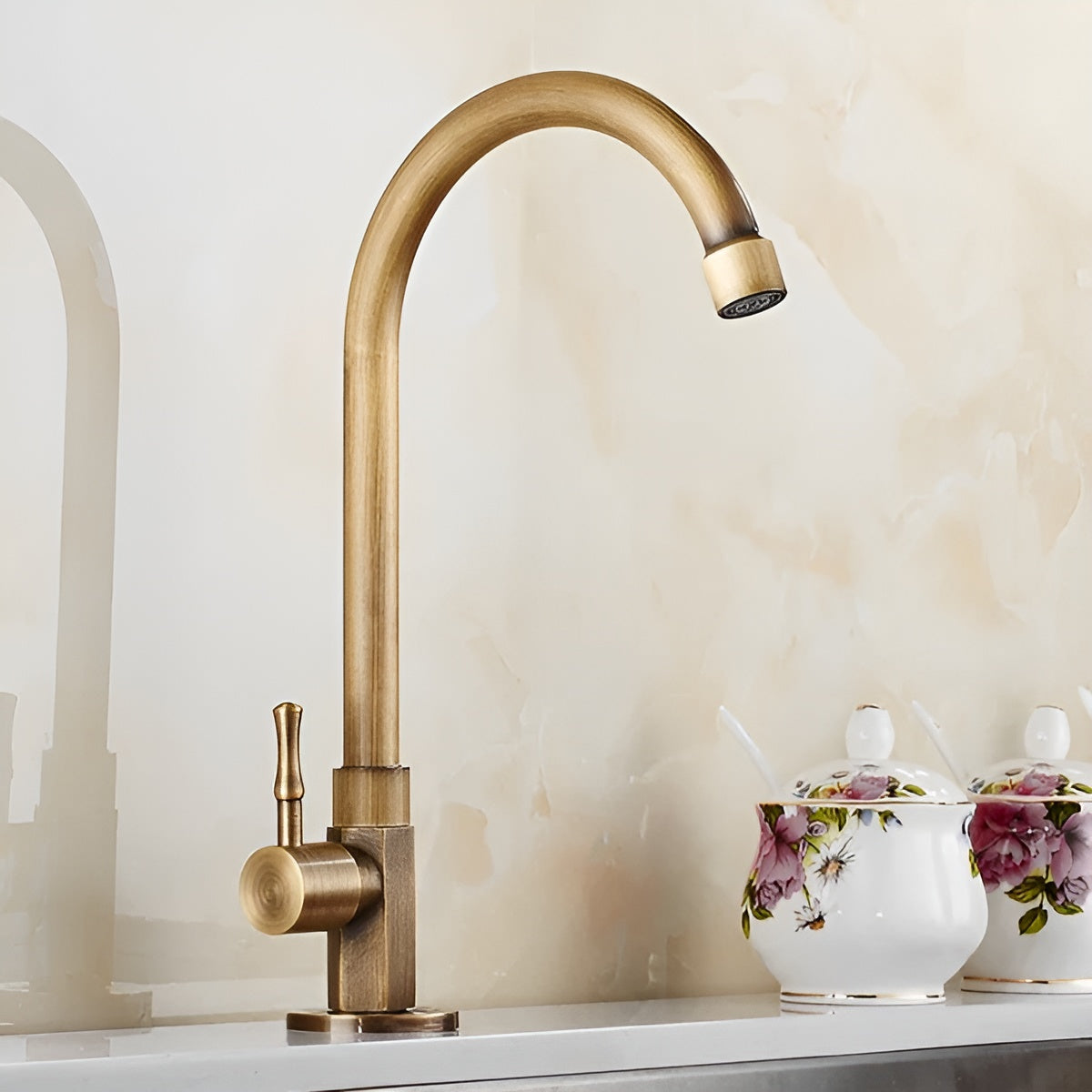 Brass kitchen faucet – DuraBowlifte and Stylish | Perfect for sink and countertop | Bowlift