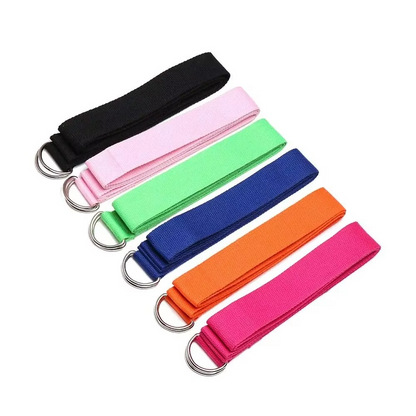 BowLift | Premium Cotton Yoga Strap with Adjustable D Ring Buckle for Stretching and Pilates