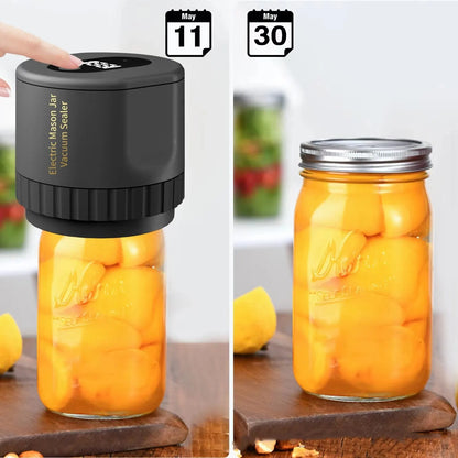 Skanto | Electric Mason Jar Vacuum Sealer Kit - Wireless Sealer for Wide & Regular Mouth Mason Jars - Ideal for Food Storage