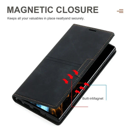 Skanto | Leather Wallet Case Flip Case - Google Pixel