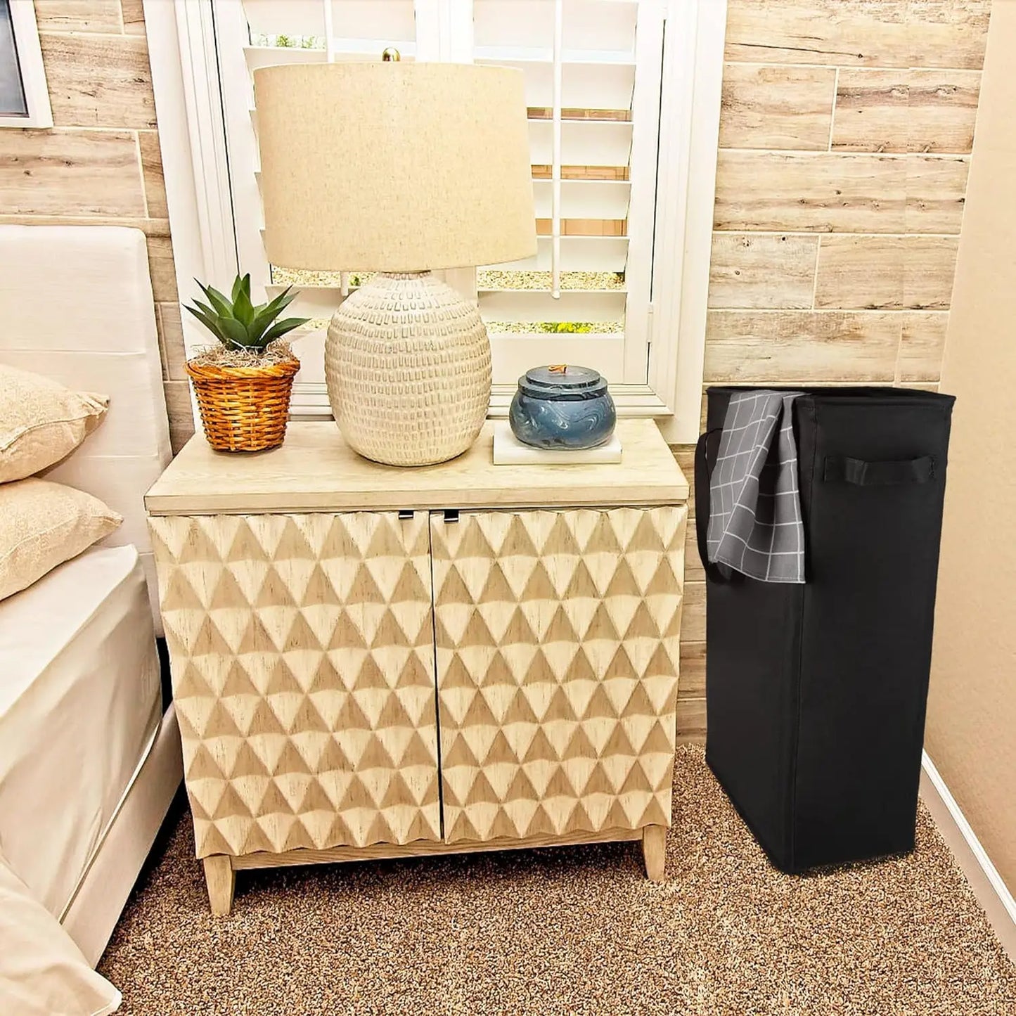 FlexiWash Laundry Basket – Foldable Laundry Basket with Oxford Fabric Handles Bowlift