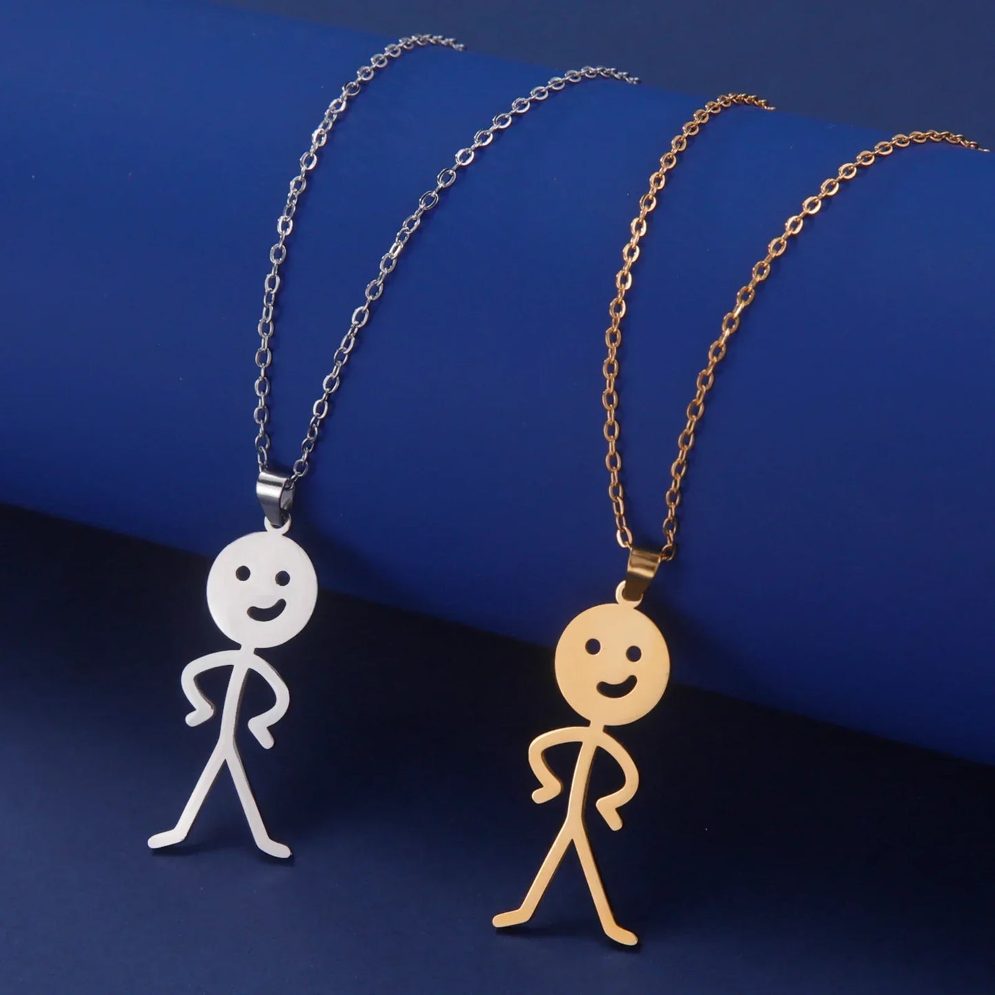 Skanto | Cute Punk Funny Middle Finger Stickman Necklace