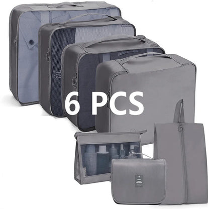 Karnz | TRAVORO Packing Cube Set | 6-piece | Waterproof & Extra Volume | Suitcase Organizer for Men