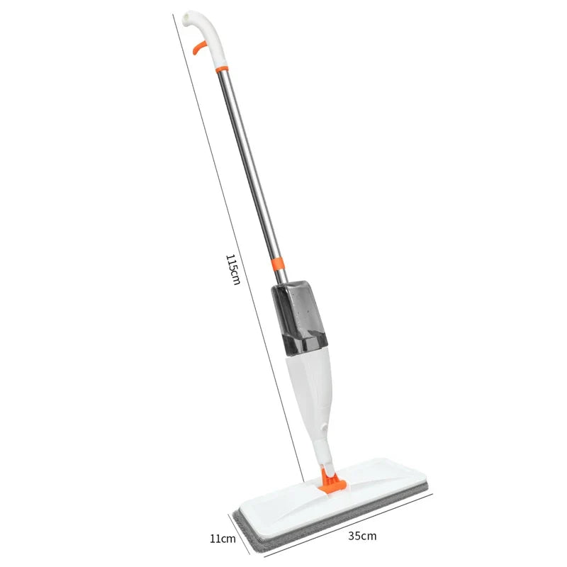Skanto | Sprayvia Spray Mop with Microfiber Head | 360° Swivel Joint | Flat Mop System | Reusable & Eco-Friendly