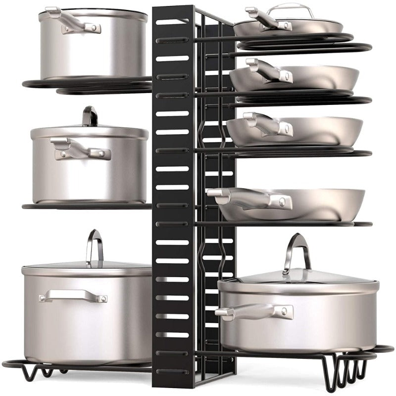 Skanto | SpaceFlex Adjustable Pot & Lid Organizer | Kitchen Organization & Flexibility