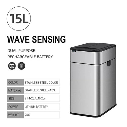 BowLift | Smart Stainless Steel Automatic Sensor Trash Bin