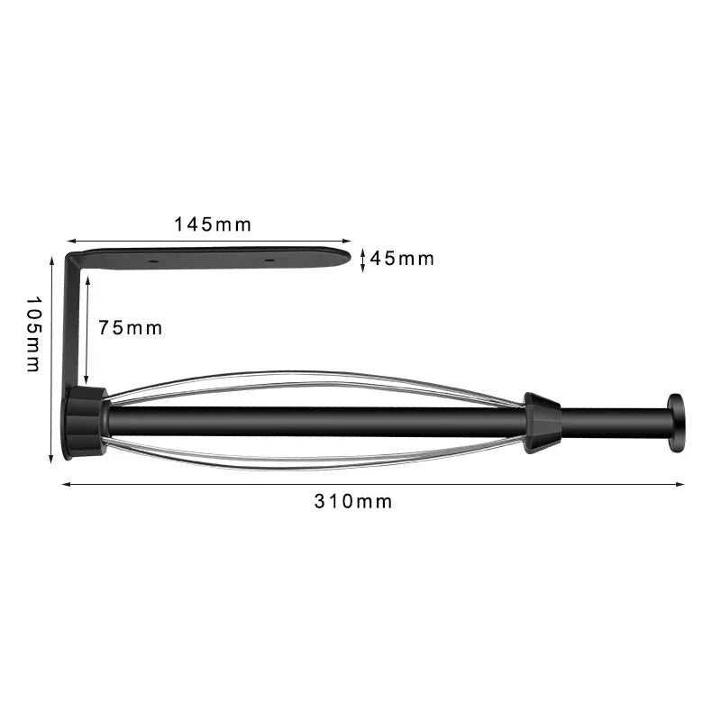 Skanto | Wall-mounted paper towel holder with damping effect - One-handed operation, under-cabinet design for kitchen and bathroom