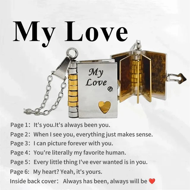 BowLift | Memory Book Hanger Necklace – Symbolic Jewelry with Loving Message
