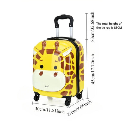 Sydney Kids Suitcase – 3D Animal Trolley with 360° Wheels and Adjustable Handle | Lightweight & Shockproof | Bowlift