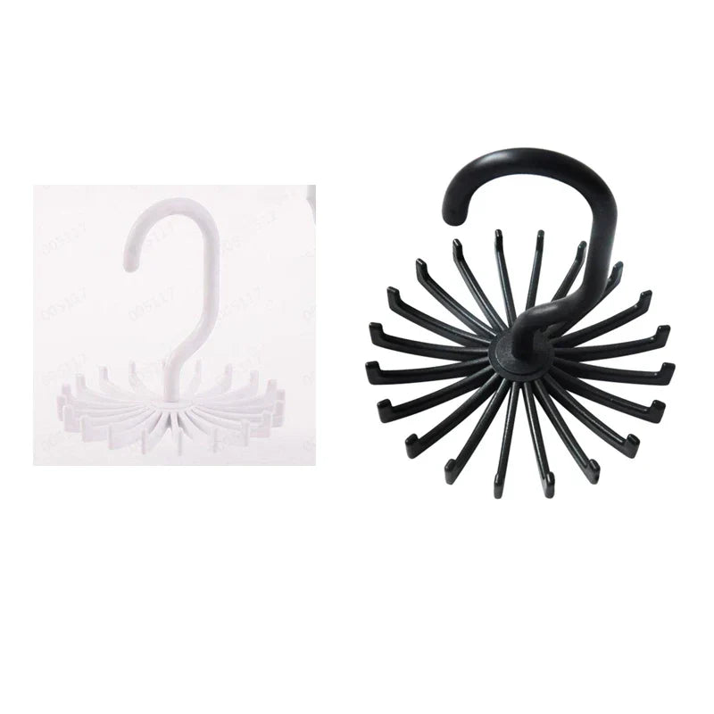 Skanto | Rotating Hook Holder - Space-Saving Tie, Belt, and Scarf Hanger for Closet Organization