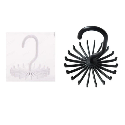 Skanto | Rotating Hook Holder - Space-Saving Tie, Belt, and Scarf Hanger for Closet Organization