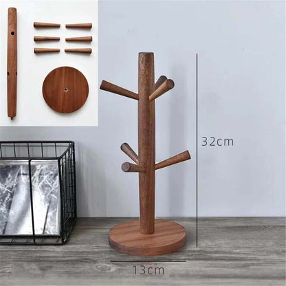 Sturdy Wooden Cup Holder: Cup Tree in Various Shapes + Colors