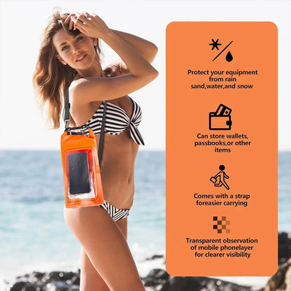 BowLift | AquaVault Waterproof Dry Bag 2L | With Touchscreen Window | Outdoor Bag for Kayaking, Trekking & Water Sports