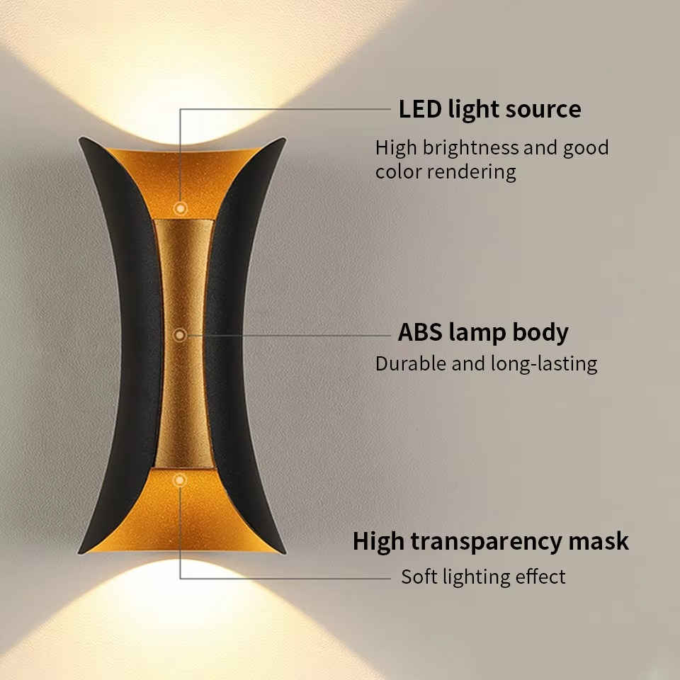 BowLift | Modern Dual-Tone LED Wall Lamp – Waterproof & Minimalist for Indoors & Outdoors