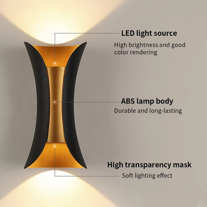 BowLift | Modern Dual-Tone LED Wall Lamp – Waterproof & Minimalist for Indoors & Outdoors