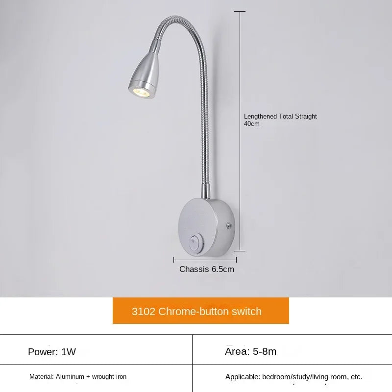 Karnz | Versatile LED Wall Light: Modern, Flexible, Perfect for Reading in Bed