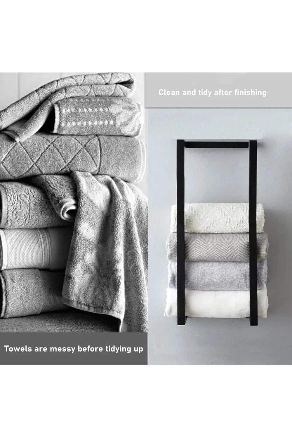 Skanto | Slim Black Bathroom Shelf