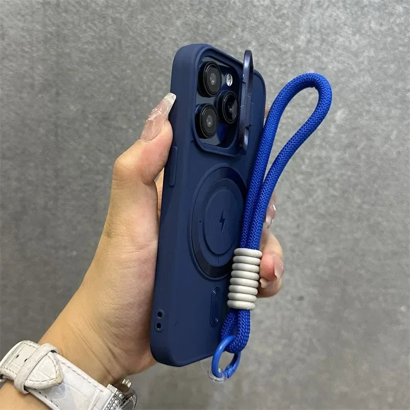 Skanto | Magnetic Soft Wristband Lens Protection iPhone Case