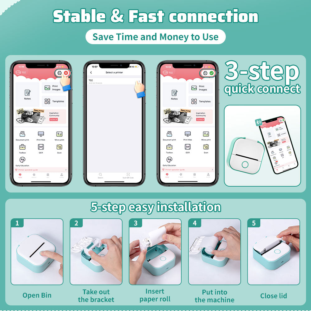 Skanto | PocketPrint Mini – Portable Inkless Thermal Photo Printer