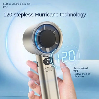 Portable Mini bladeless Hand Fan – USB rechargeable portable personal fan with 120-speed high-velocity airflow, electric cooling fan | Karnz