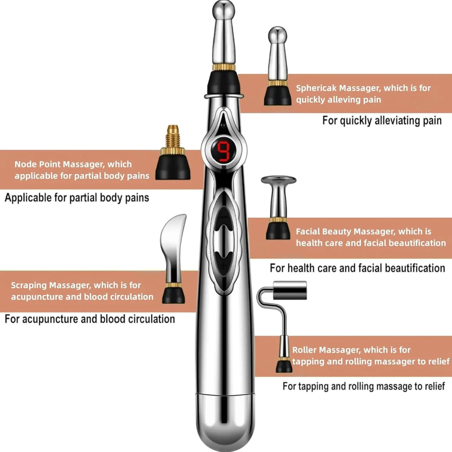 BowLift | Multifunctional Acupuncture Massage Pen - 5 Heads
