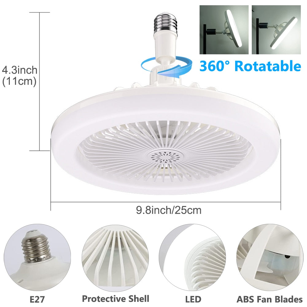 Skanto | LED Ceiling Fan with Light | Remote Control | White
