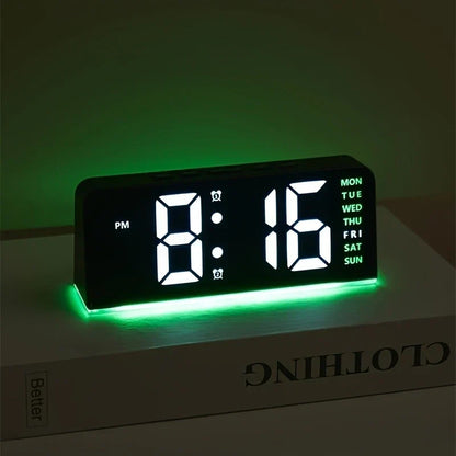 Modern LED All Week Display Night Lamp Alarm Clock | Bowlift