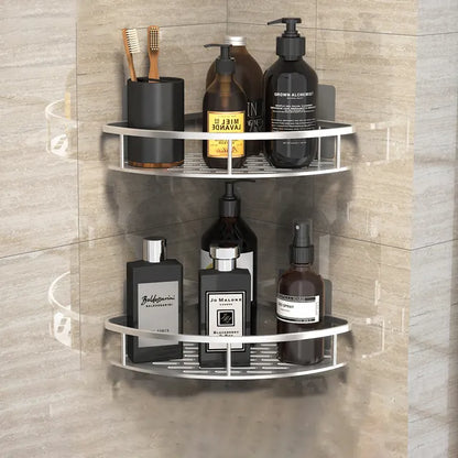 BowLift | Stylish & Practical No-Drill Shower Corner Shelf – Space-Saving Bathroom Storage Rack