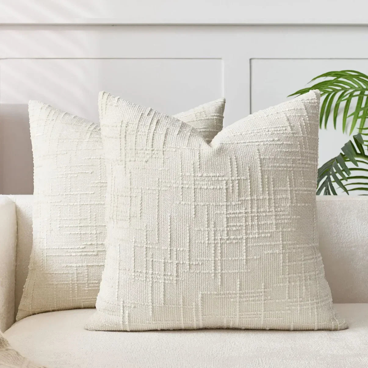 Chenille Sofa cushion cover – Soft solid design | Elegant decoration for living & bedrooms | Bowlift