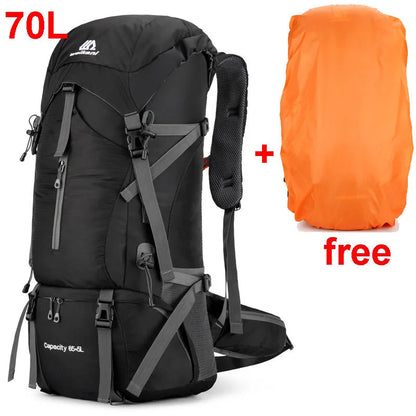 Alpivento 70L Trekking Backpack with Rain Cover | Skanto