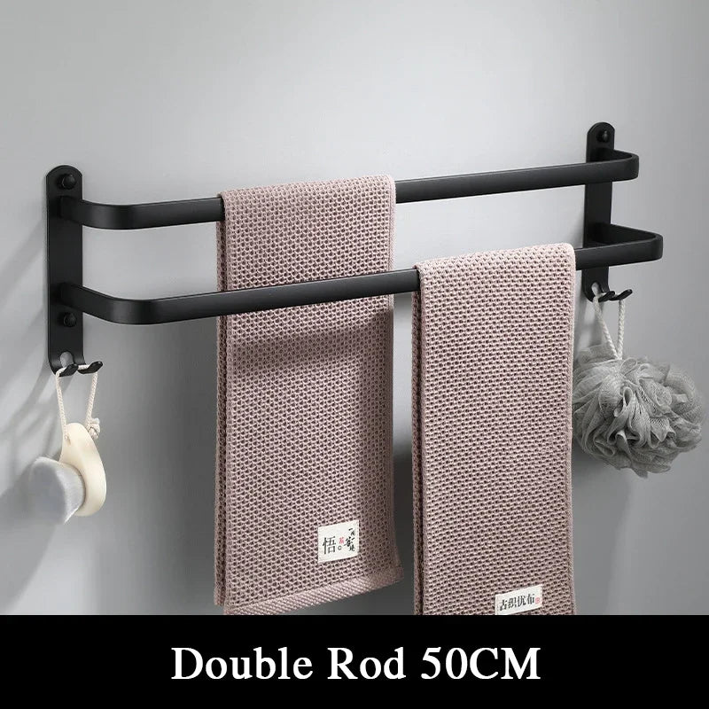Skanto Towel Holder - Black Aluminum | Screw Mount Skanto