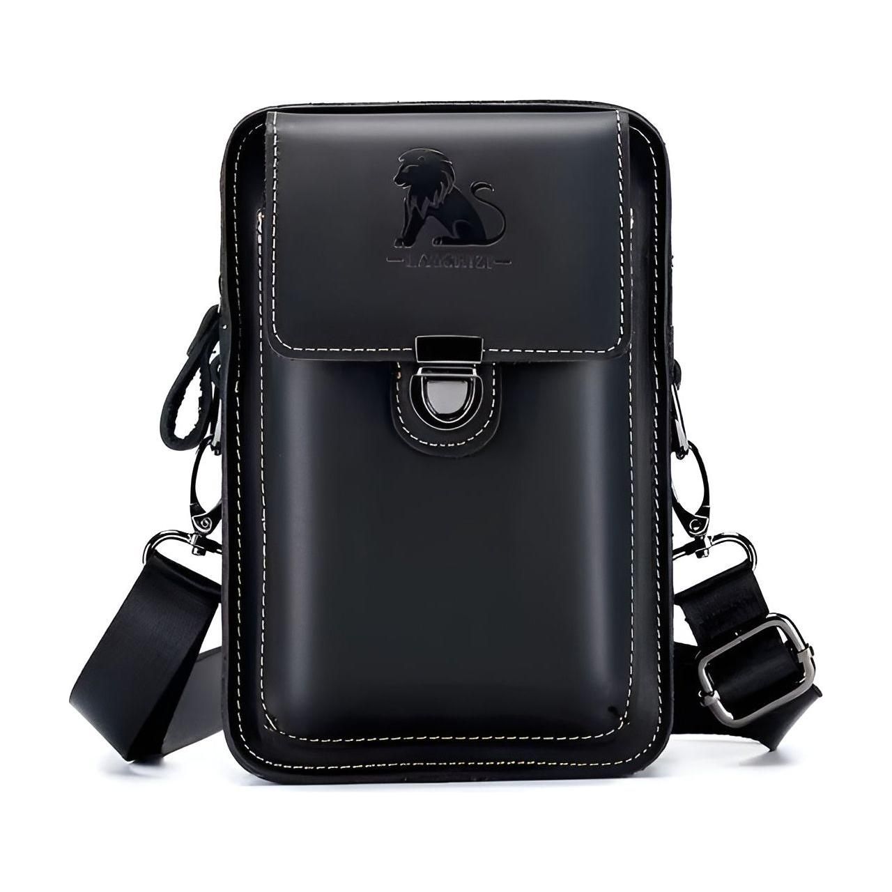 BowLift | Vidal Bag – Functional Leather Waist Bag for Men with Adjustable Strap and Multi-Pocket Design